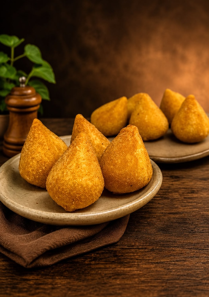 Mini Coxinha de Frango 25 Unds