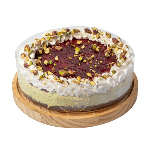 Torta Pistache Com Frutas Vermelhas